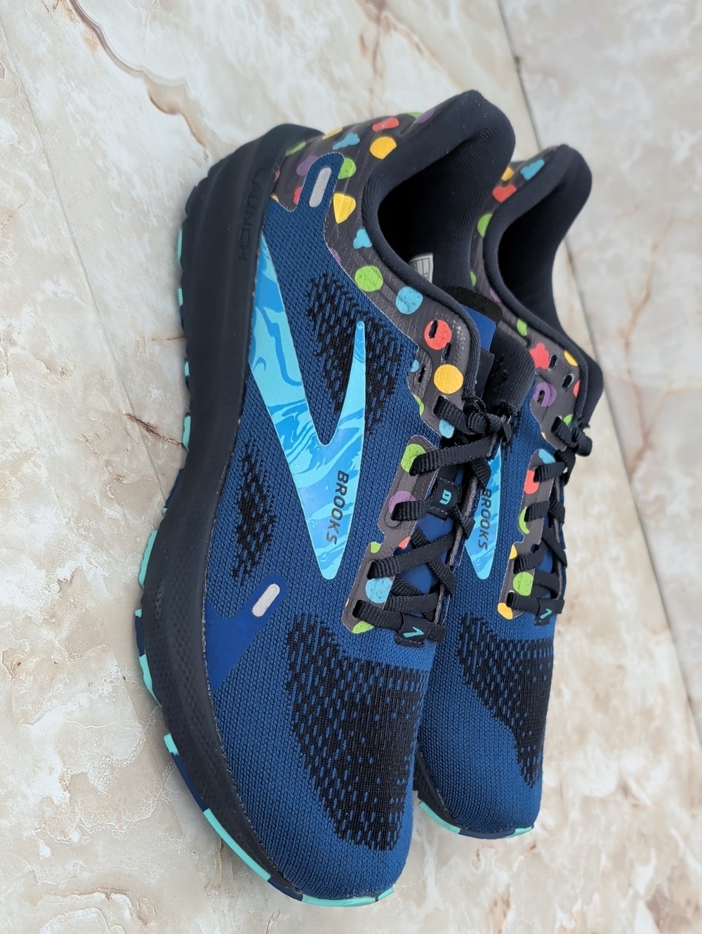 Brooks Men s Blue Multi-Color Running Sneakers Sz 8 - Picture 11 of 13